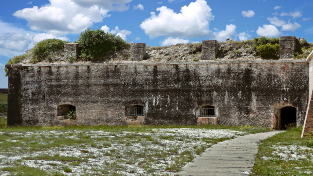 View of Fort Pickens, a fort in florida