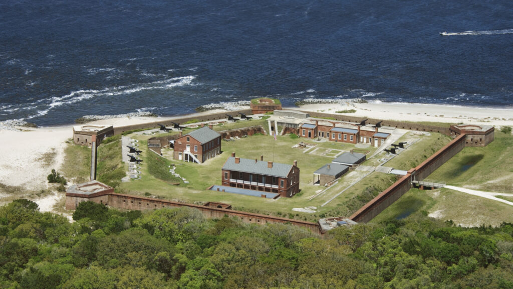View of Fort Clinch, a fort in florida