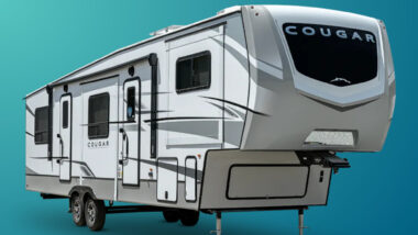 Keystone Cougar travel trailer.