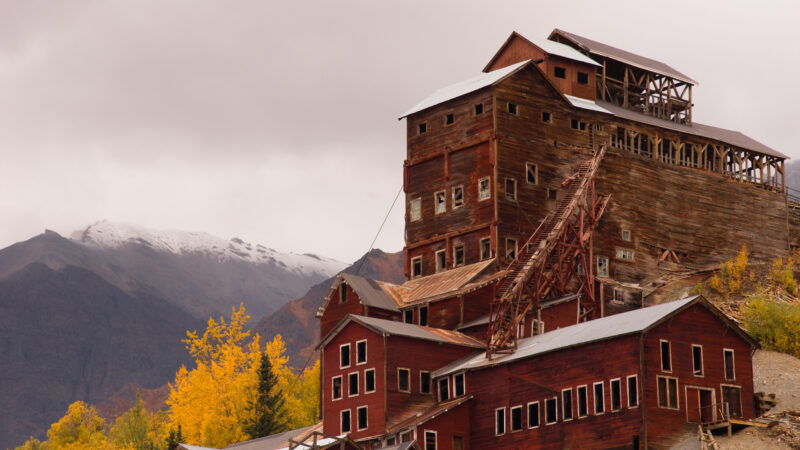 View of mines in Kennicott-McCarthy, Alaska.