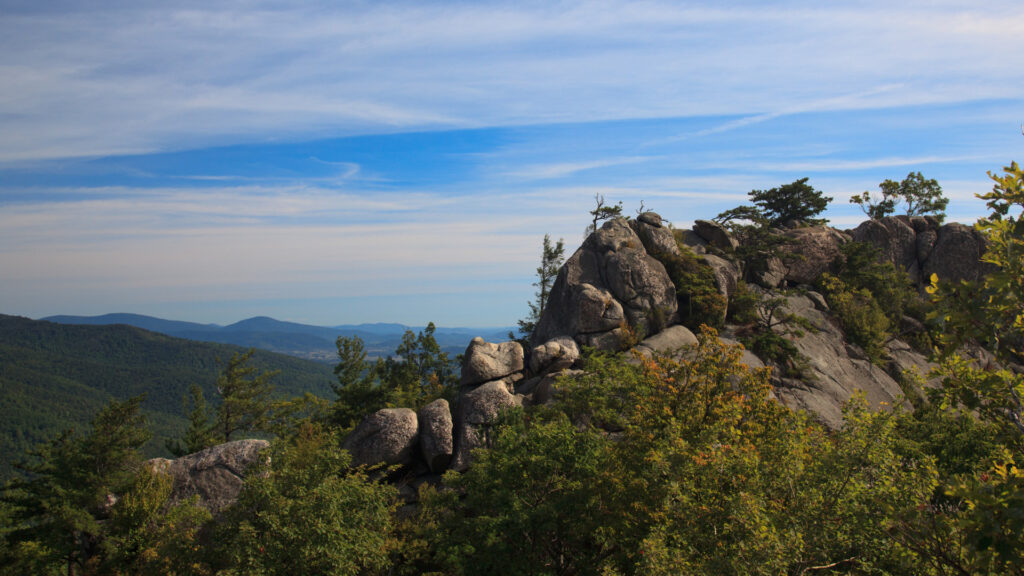 View from the top of Old Rag Mountain in Shenandoah National Park.