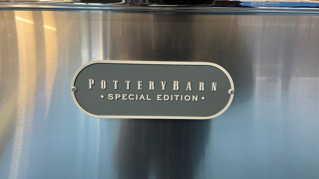 pottery barn special edition badge on an airstream
