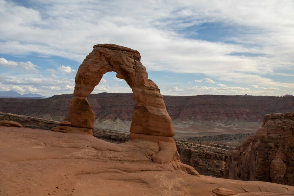 Delicate arch at arches national park.