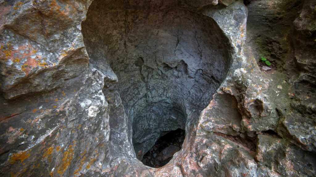 The old natural entrance to wind cave national park.