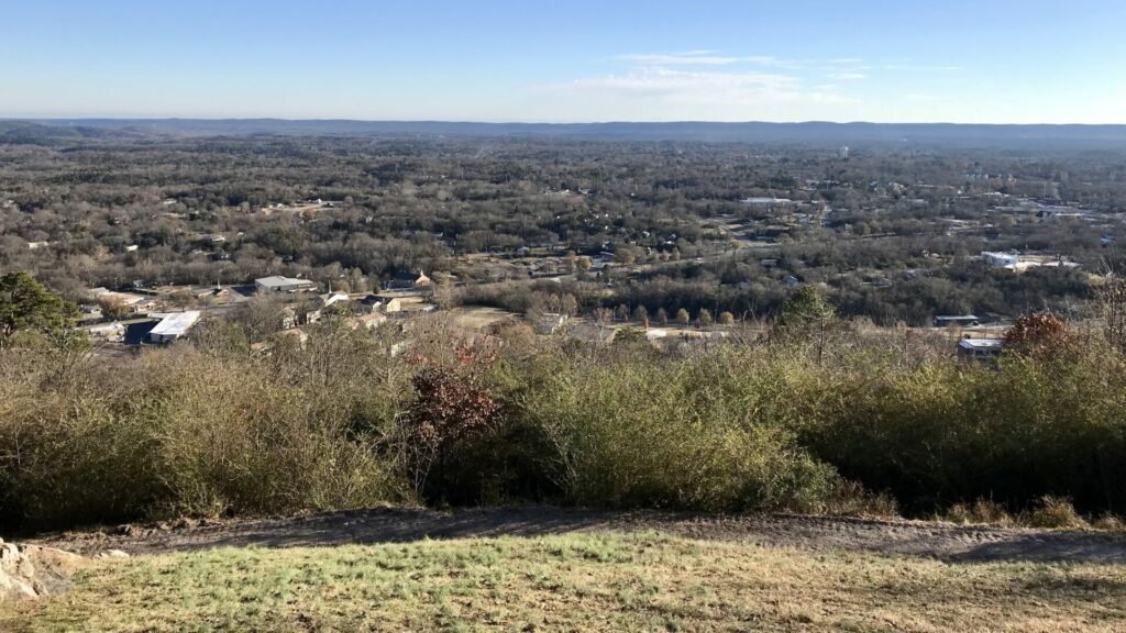 A view of downtown from the Sunset Trail at Hot Springs National Park.