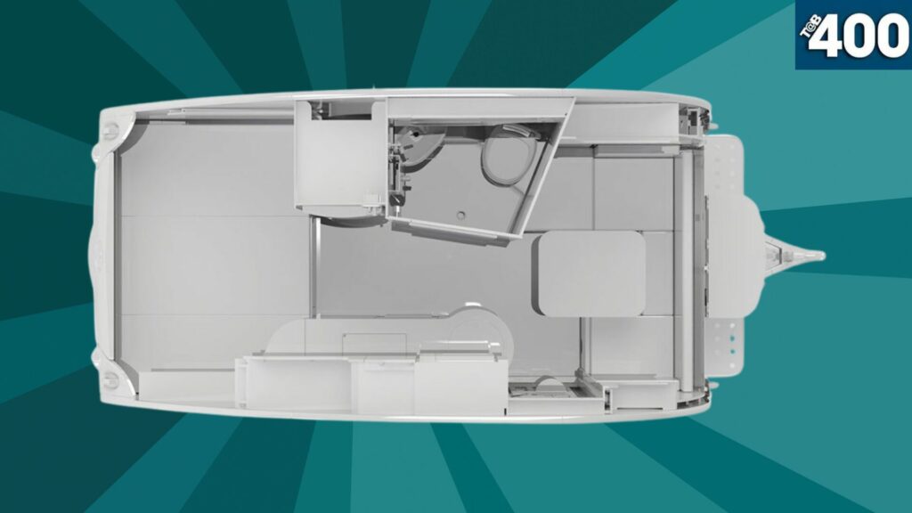 The nuCamp Tab 400 floorplan. 