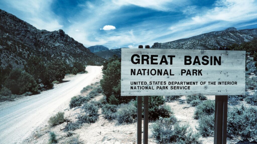 Snake Creek Entrance Sign to Great Basin National Park.