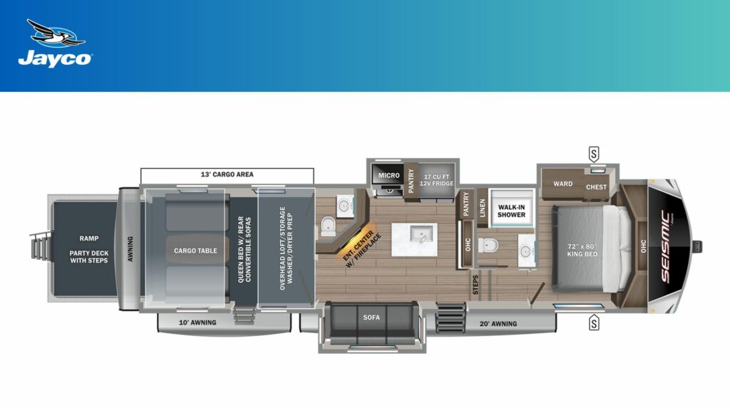 Floorplan of the Jayco Seismic 403