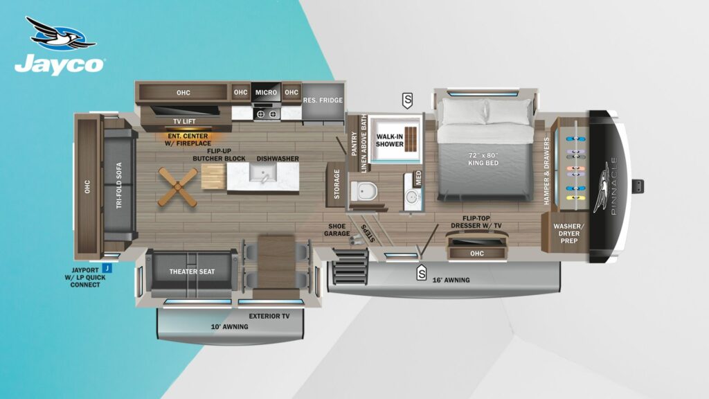 Jayco Pinnacle 32RLTS Floorplan