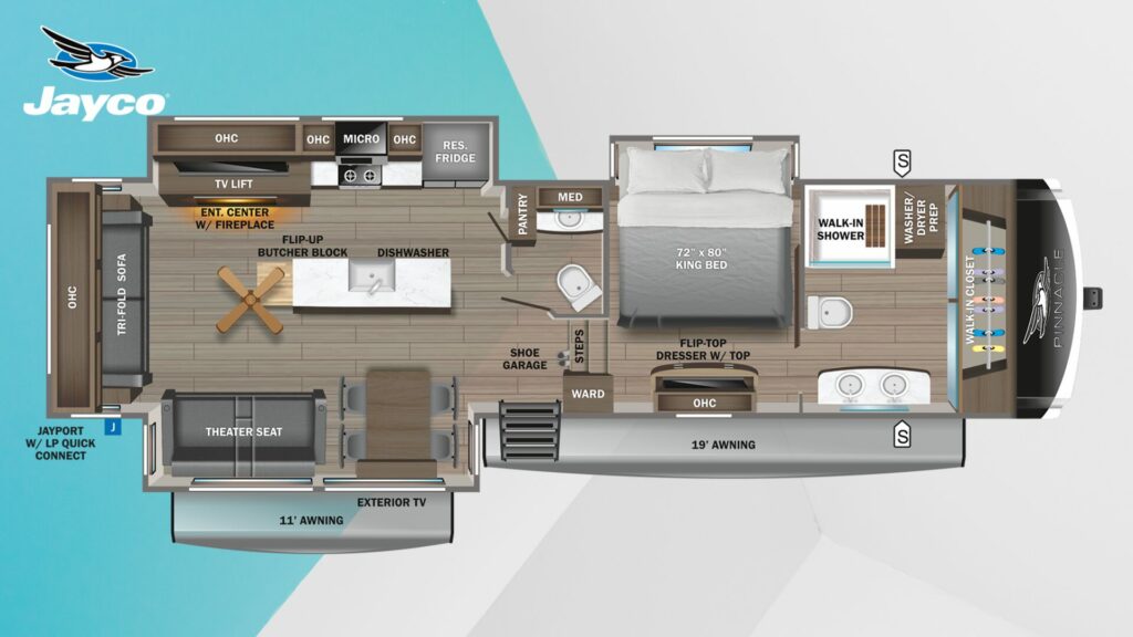 Jayco Pinnacle 36FBTS Floorplan