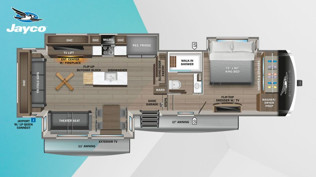 Jayco Pinnacle 36KPTS Floorplan