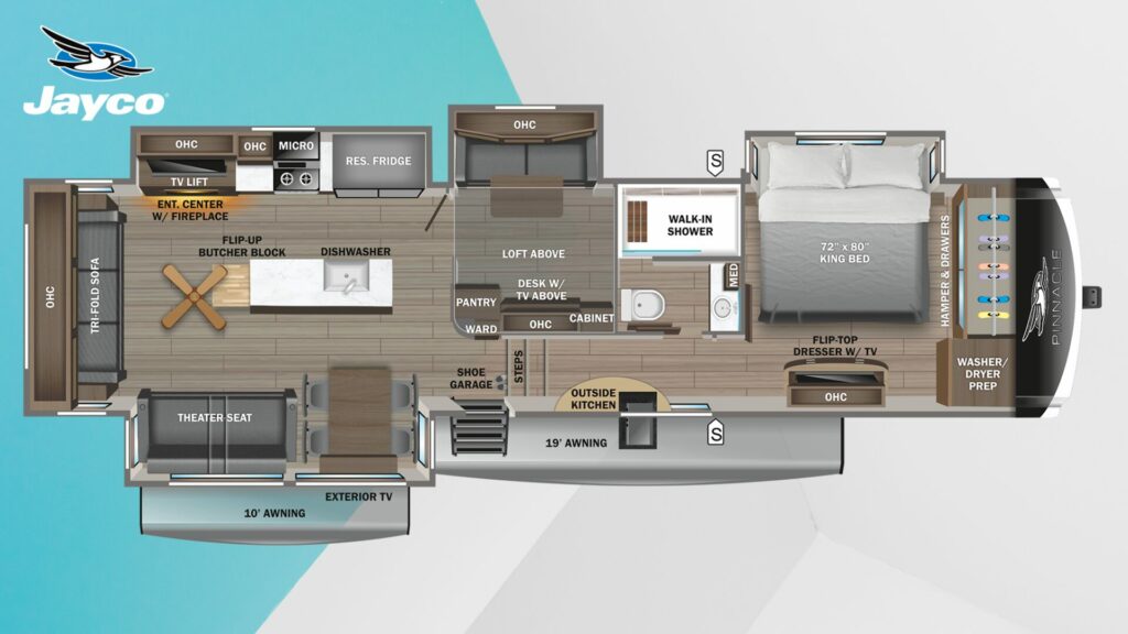 Jayco Pinnacle 37MDQS Floorplan