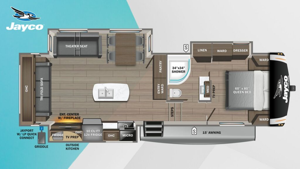 Jayco Eagle 28.5RSTS Floorplan