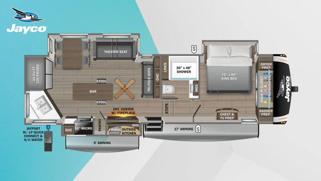 Jayco Eagle 319MLOK Floorplan