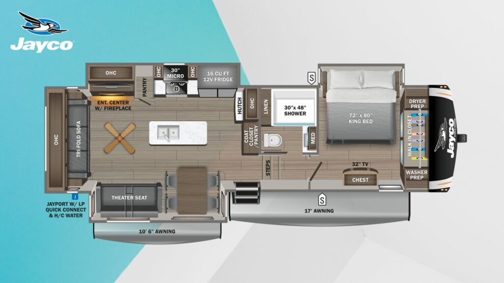 Jayco Eagle 321RSTS Floorplan