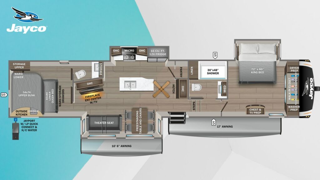 Jayco Eagle 360DBOK Floorplan