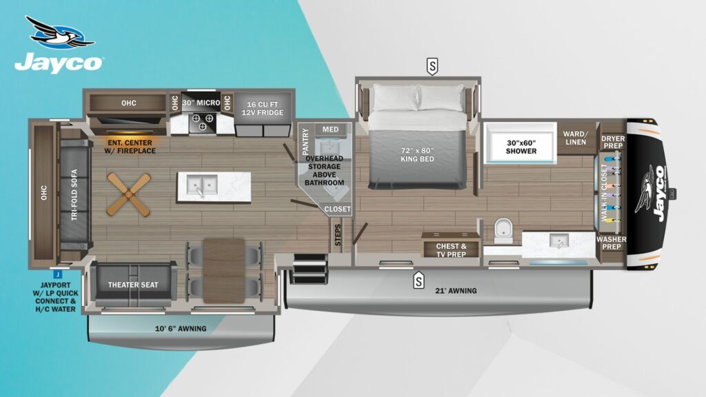 Jayco Eagle 370FBTS Floorplan