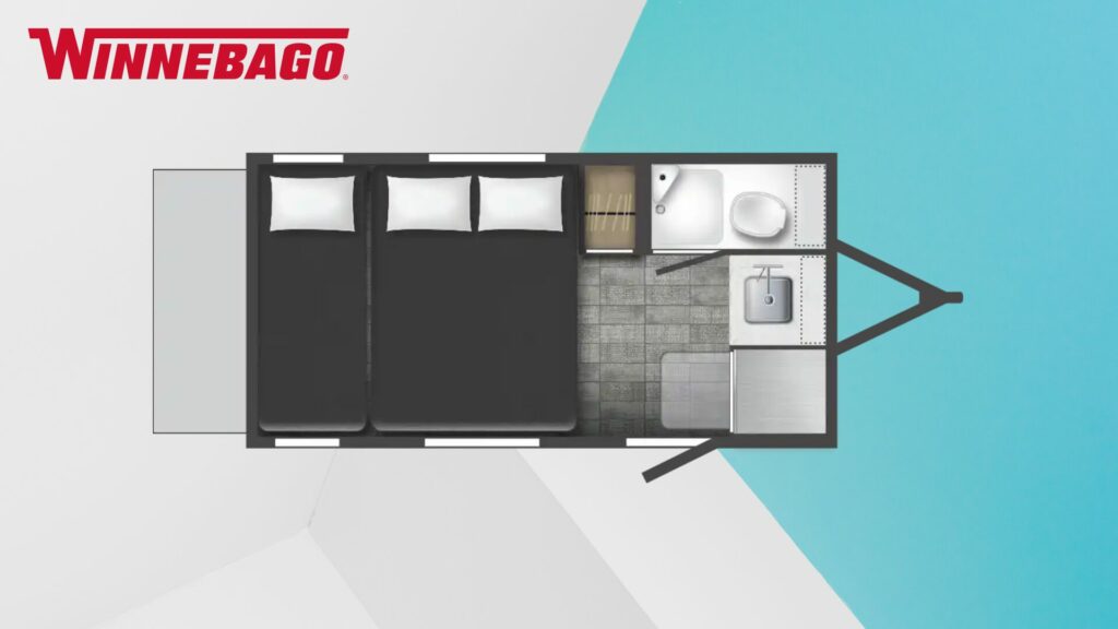 Floorplan of the Winnebago Hike 100 H1316FB