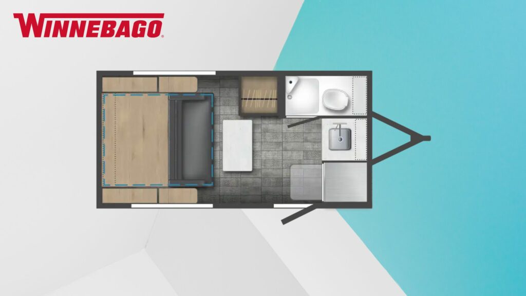 Floorplan of the Winnebago Hike 100 H1316MB