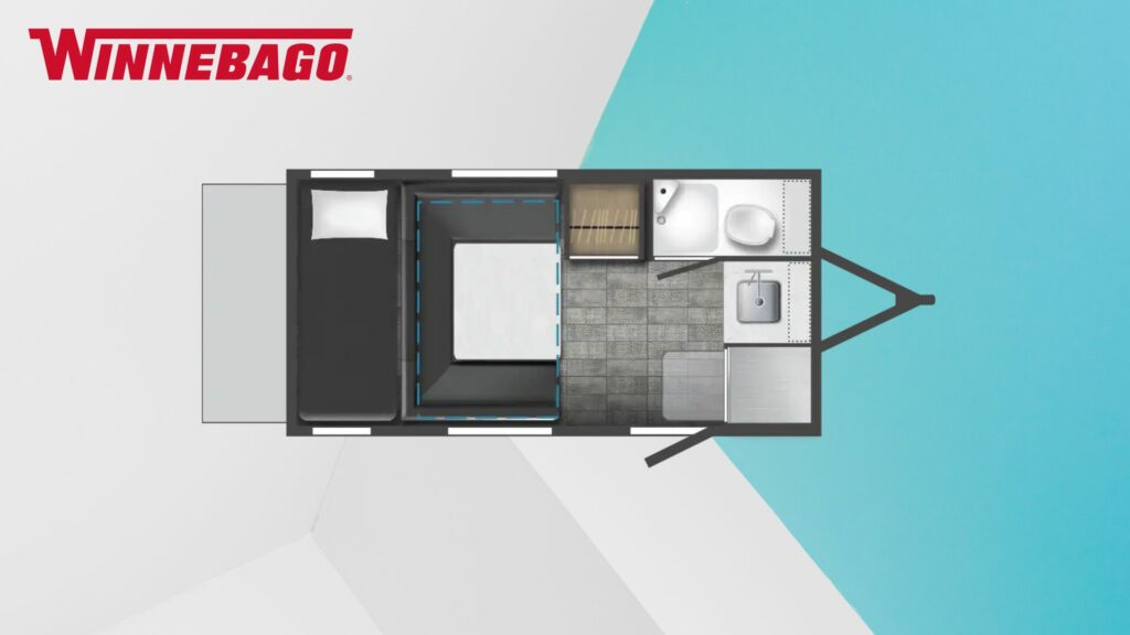 Floorplan of the Winnebago Hike 100 H1316DB