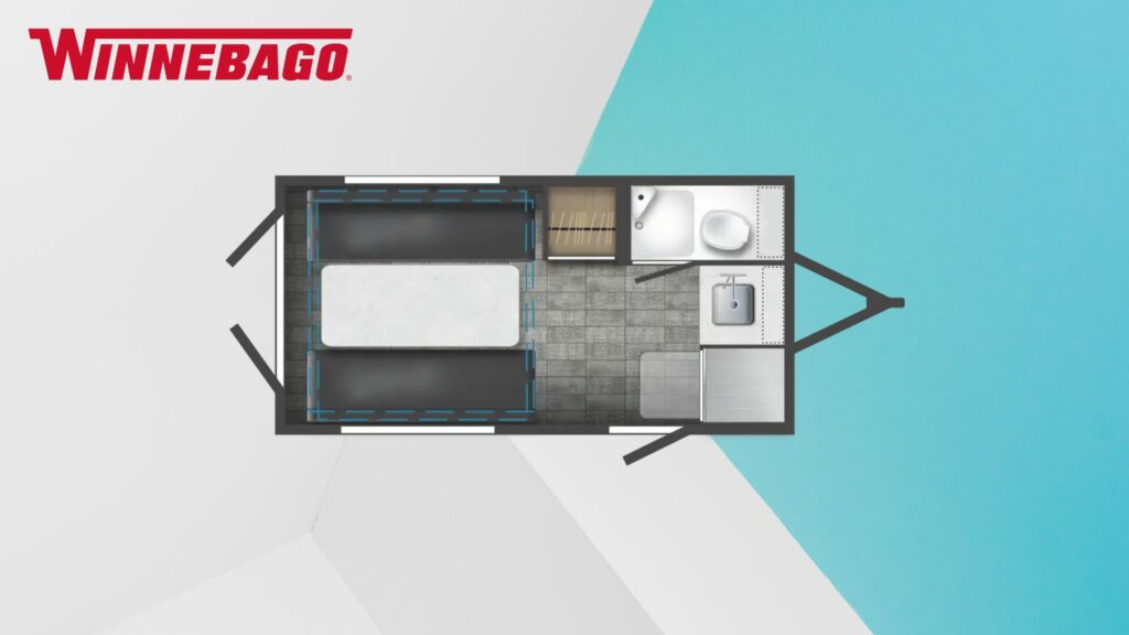 Floorplan of the Winnebago Hike 100 H1316SB