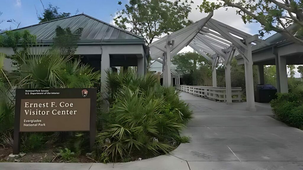 The Ernest F. Coe Visitor Center of the Everglads National Park near the Breezy Hill RV Resort. 