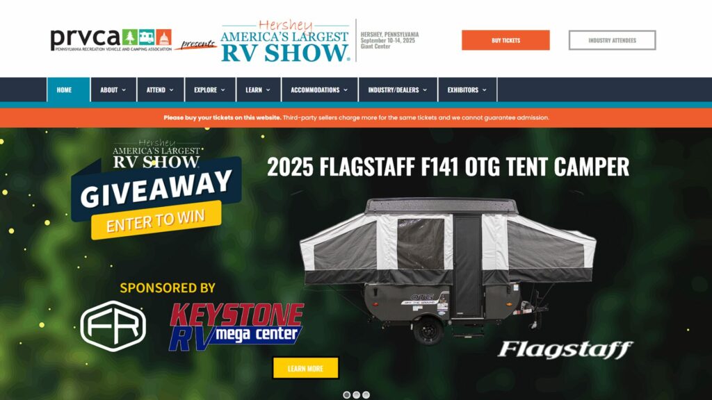 Homepage of America's largest RV Show. 