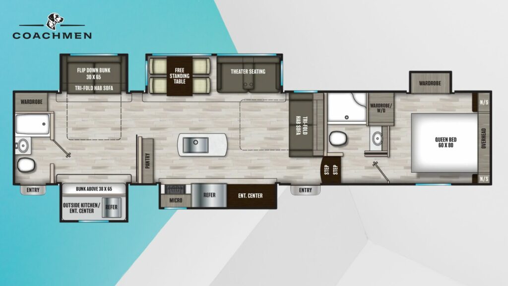 The Coachmen Chaparral 367BH floorplan.