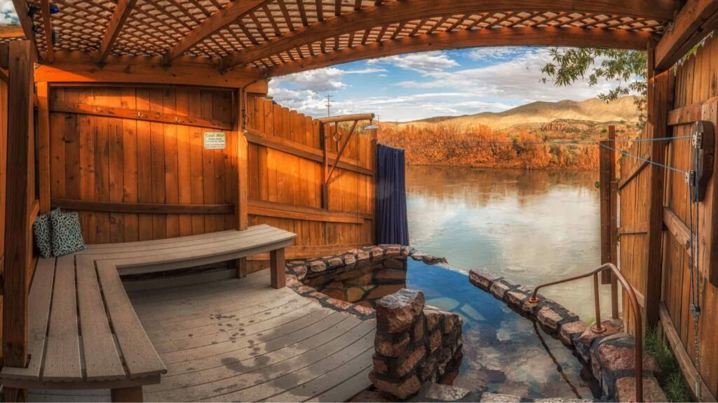 A private Hot Spring at the Riverbend Hot Springs in New Mexico. 