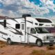 Jayco Redhawk in a rocky red desert.