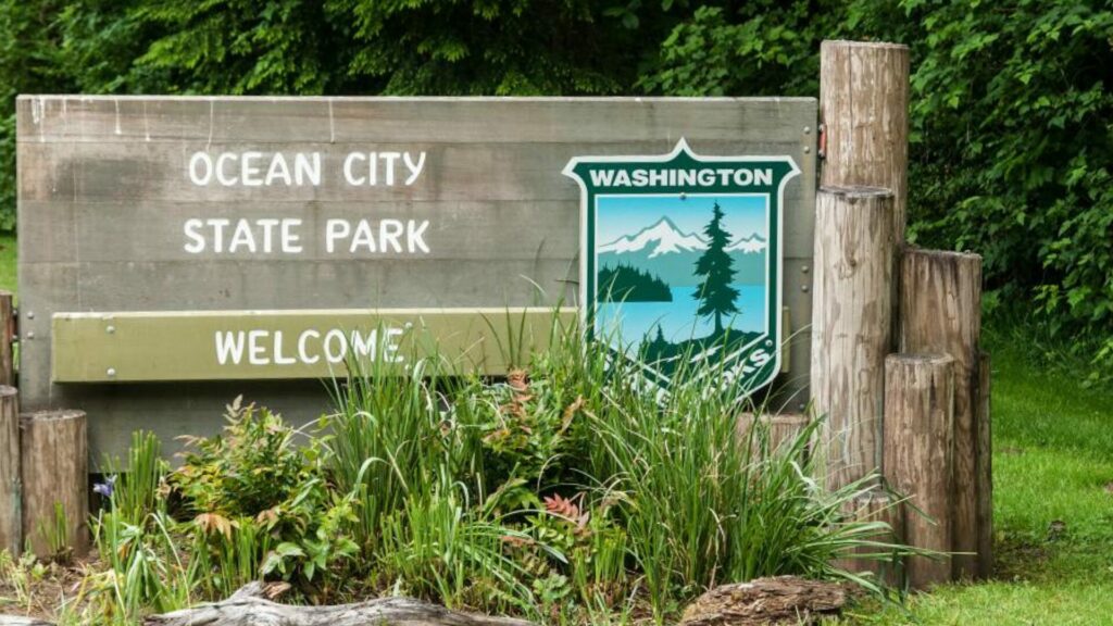 Ocean City State Park welcome sign. 