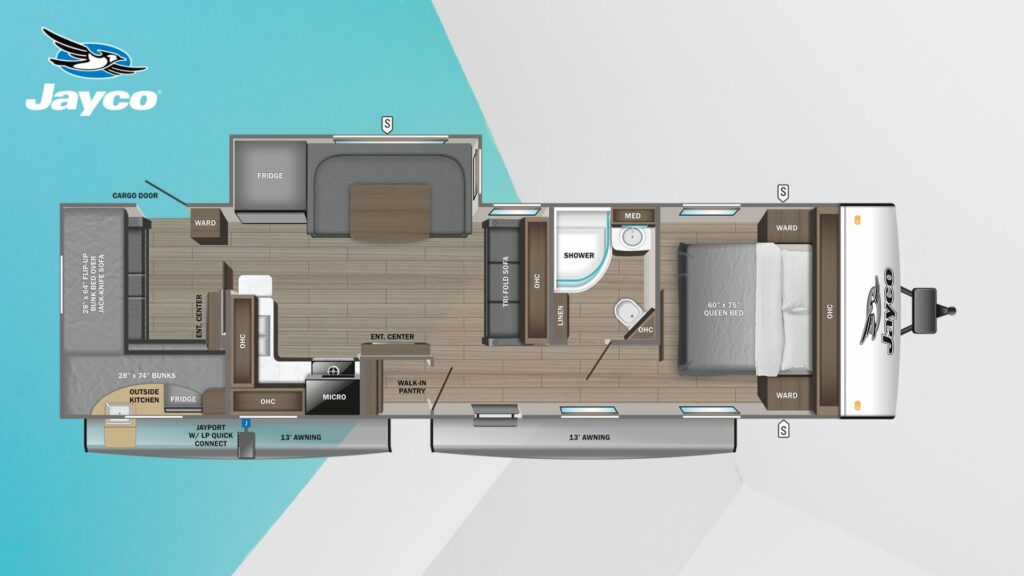 Jayco Jay Feather 30QB floorplan