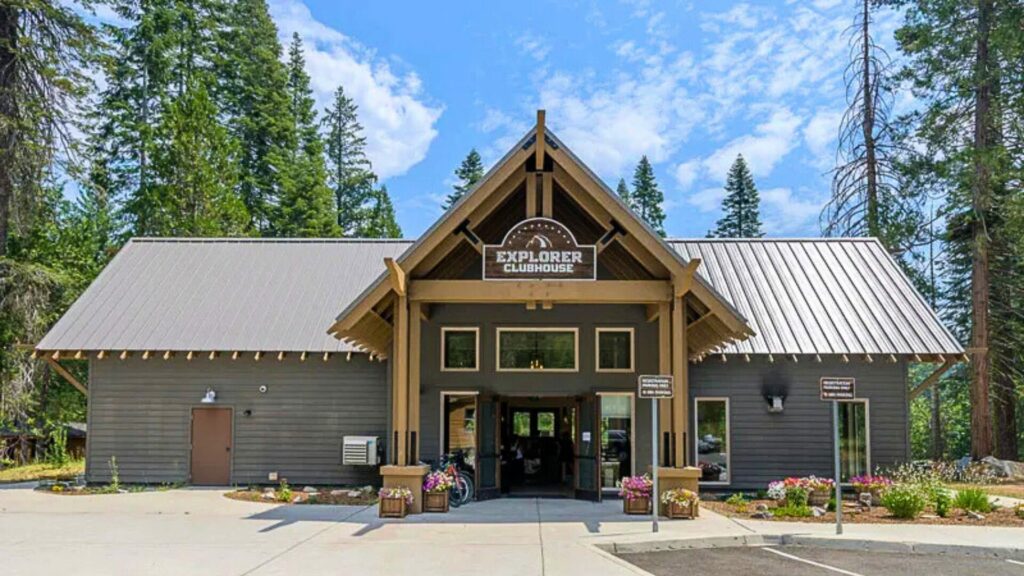 The Explorer Clubhouse at the Tenaya Lodge Explorer Cabins near the ent5rance of Yosemite National Park. 