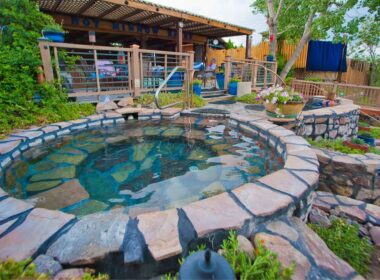 The Hot Minnow Baths at the Riverbend Hot Springs in New Mexico.