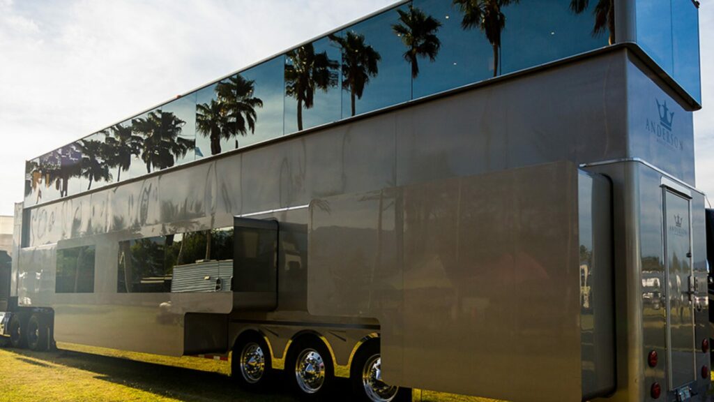 Mariah Carey's Anderson Mobile Estates Skyscraper travel trailer. 