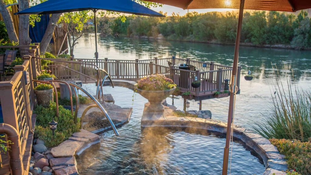 A photo of one of the hot springs at Riverbend Hot Springs in Truth or Consequences, NM. 