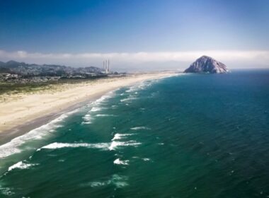 Morro Dunes beach access aerial photo.