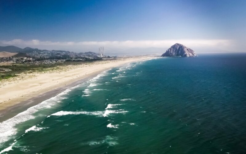 Morro Dunes beach access aerial photo.